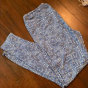 Blue square leggings